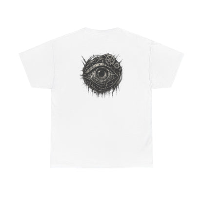 Biomechanisches Auge T-Shirt Unisex – Cyberpunk Zahnräder & Drähte Design | Futuristisches Cyborg Shirt für Sci-Fi & Gothic Fans