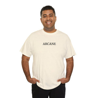 ARCANE T-Shirt (Brustprint) – Unisex Heavy Cotton Tee | Nachhaltige Streetwear aus 100% Baumwolle