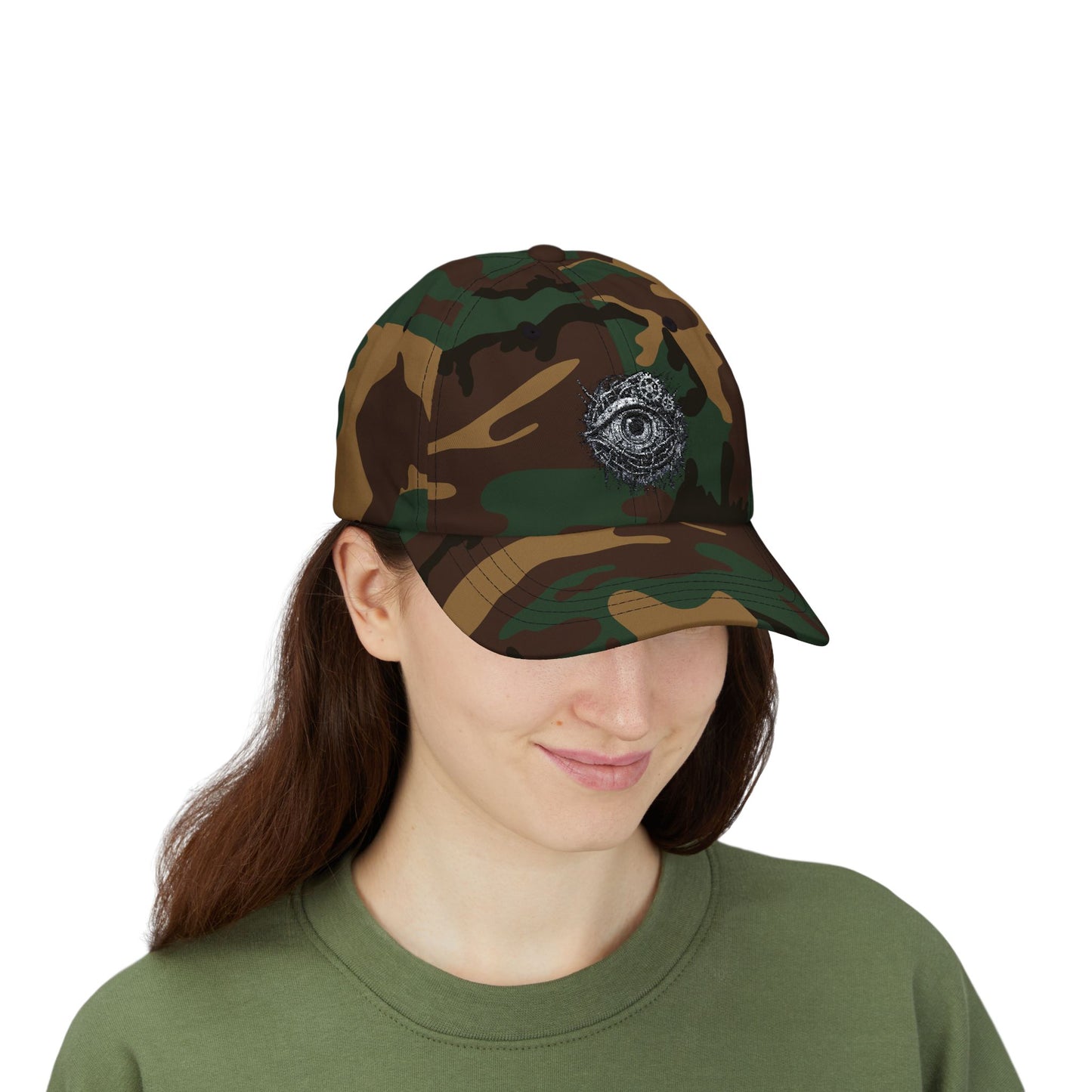 Biomechanisches Auge Cap – Cyberpunk Kappe mit Zahnrädern & Kabeln | Verstellbare Unisex Techwear Basecap