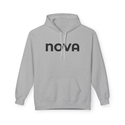 NOVA Hoodie Unisex (Brustprint) – Nachhaltiger Streetwear Kapuzenpullover aus Fleece mit Kängurutasche, Fair & OEKO-TEX zertifiziert