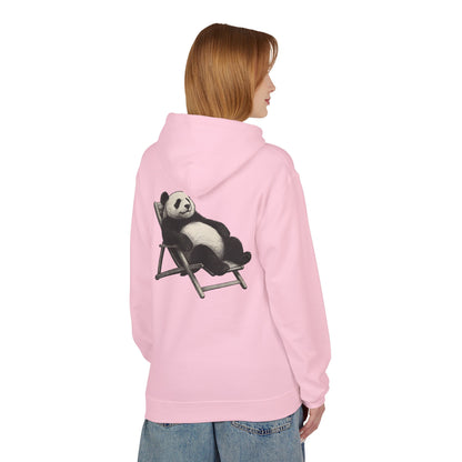 Chillender Panda (Rückenprint) - Unisex Midweight Fleece | Nachhaltige Streetwear mit Komfort & Stil