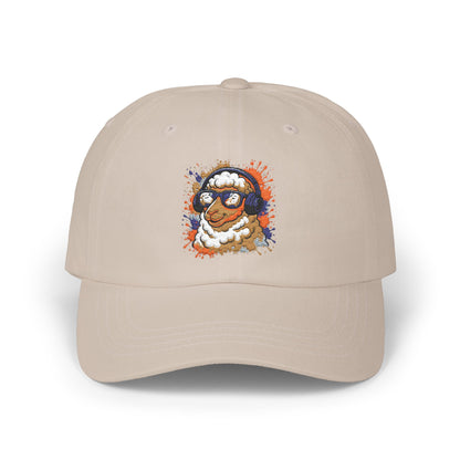Schaf Cap – Stylische Unisex Basecap mit Kopfhörer-Schaf & buntem Farbspritzer-Design