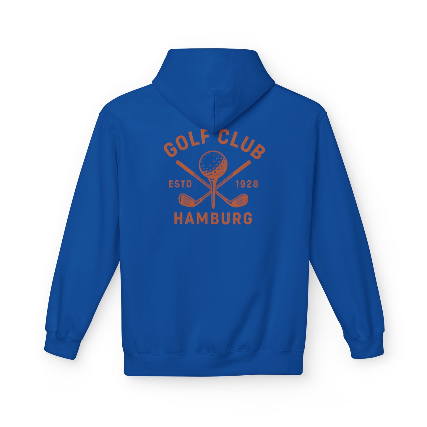 Vintage Golf Club Hamburg Hoodie (Rückenprint) – Retro Kapuzenpullover Estd. 1928 für Herren & Damen