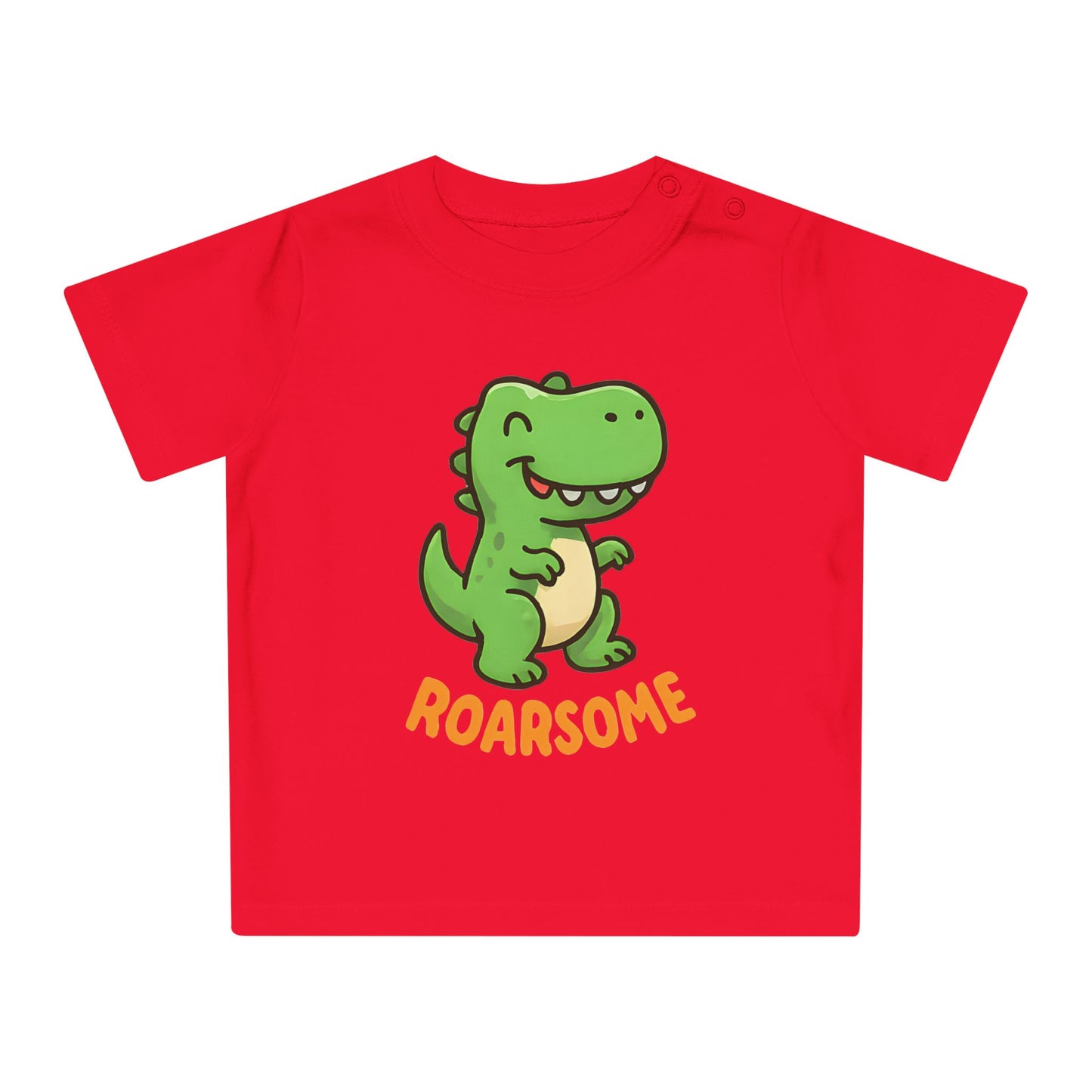 Baby T-Shirt „Roarsome Dino“ – Bio-Baumwolle, süßes Dinosaurier-Motiv, nachhaltige Babybekleidung