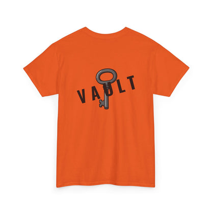 VAULT T-Shirt mit Schlüssel-Design (Rückenprint) – Unisex Heavy Cotton Tee | Nachhaltige Streetwear aus 100% Baumwolle