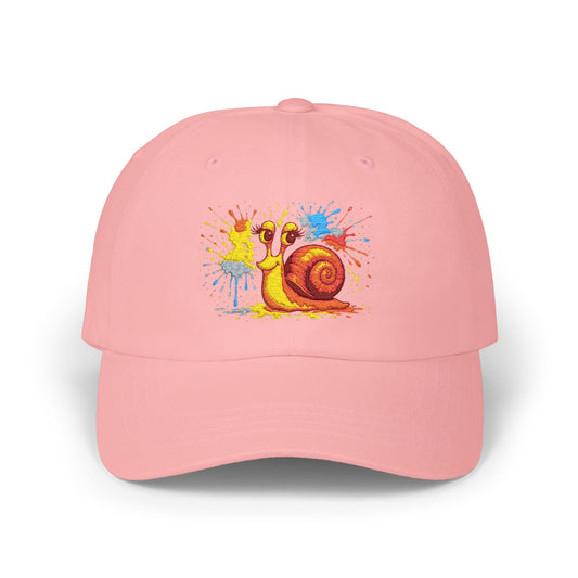 Schnecken Cap – Lustige Unisex Kappe mit buntem Farbklecks-Motiv für Alltag, Festivals & Streetwear