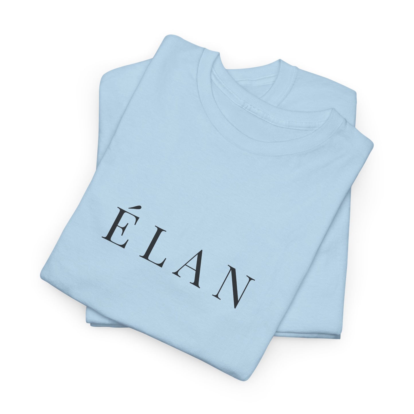Élan Unisex Heavy Cotton T-Shirt (Brustprint) – Stilvolles Premium-Shirt aus 100 % Baumwolle für zeitlosen Look und Komfort