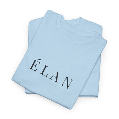 Élan Unisex Heavy Cotton T-Shirt (Brustprint) – Stilvolles Premium-Shirt aus 100 % Baumwolle für zeitlosen Look und Komfort