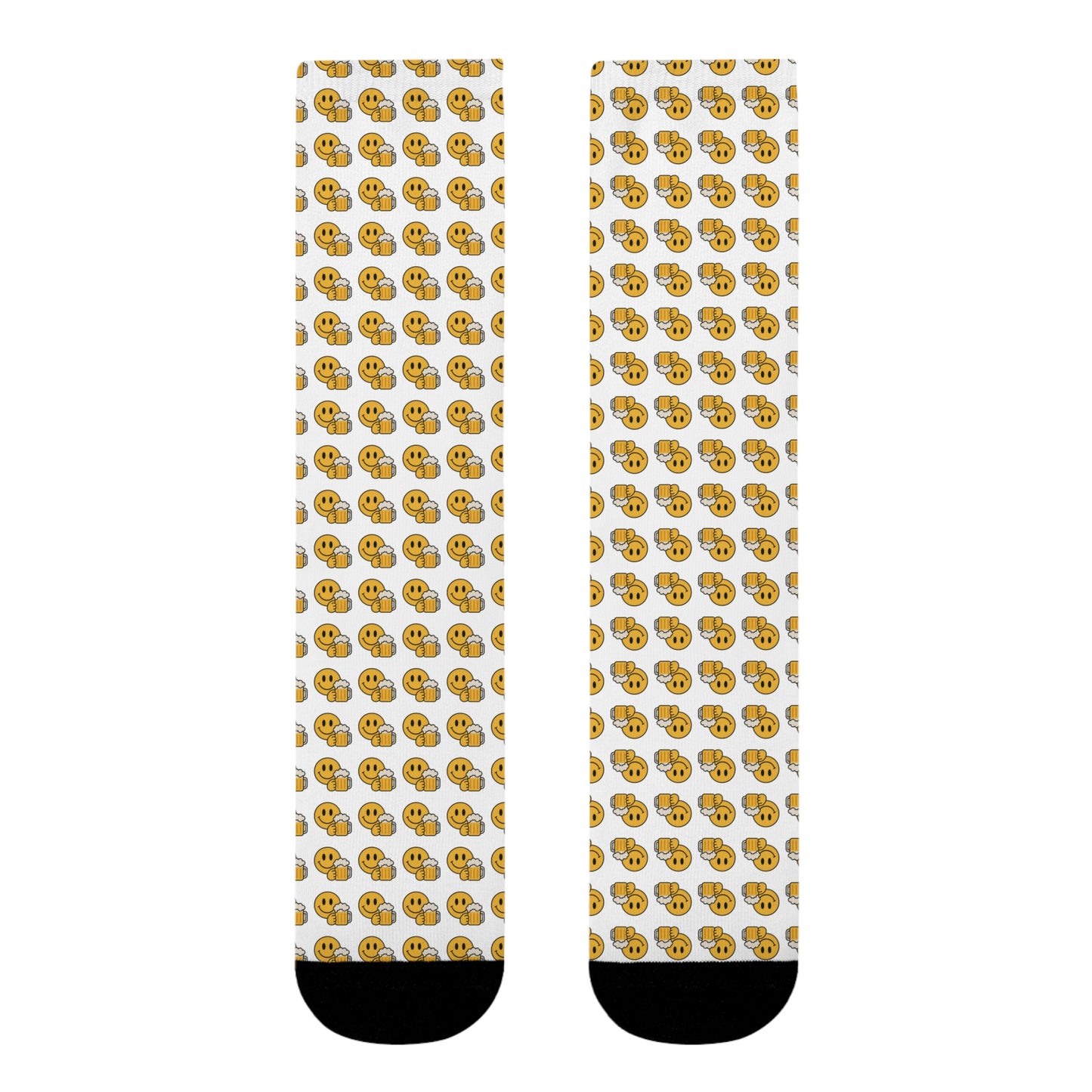 Bier Smiley Socken – Lustige Crew Socks für Männer & Frauen | Festival & Geschenkidee
