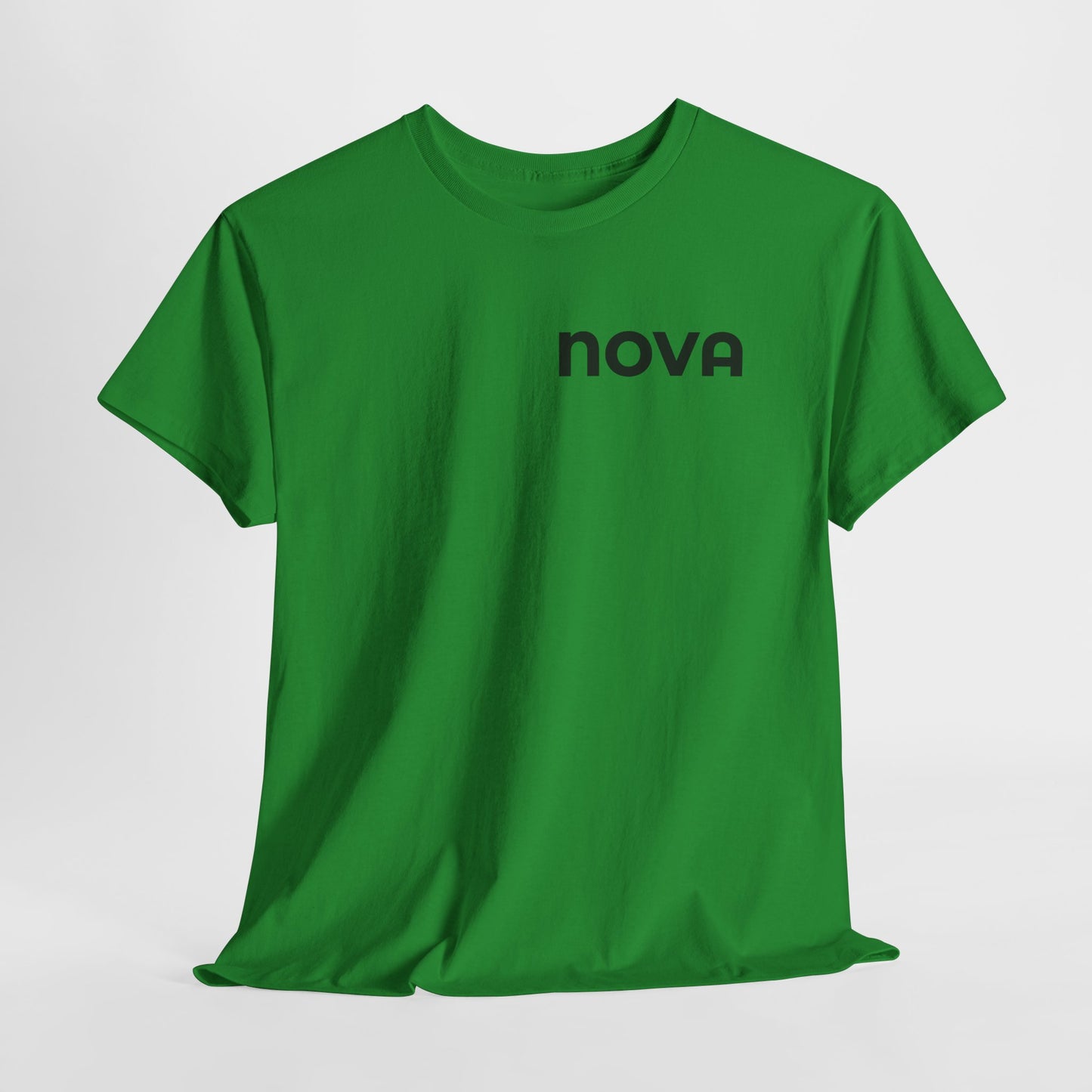 NOVA Unisex Heavy Cotton T-Shirt (Brustprint) – Minimalistisches Statement-Shirt aus 100 % Baumwolle für Damen & Herren