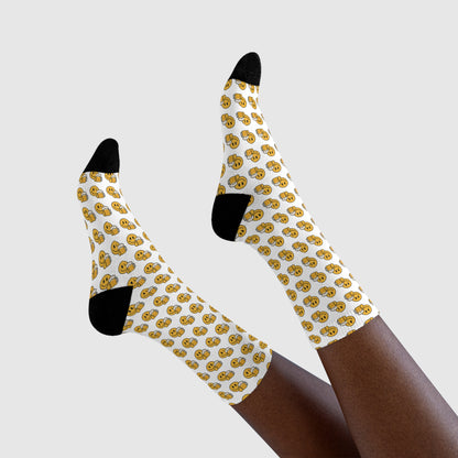 Bier Smiley Socken – Lustige Crew Socks für Männer & Frauen | Festival & Geschenkidee