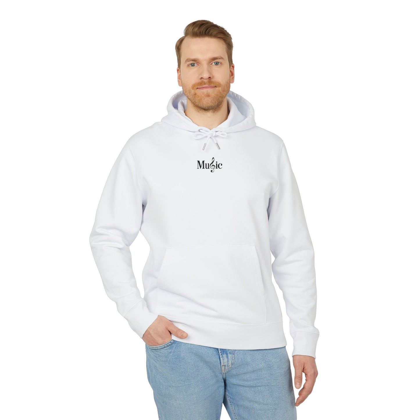Surreal Sound Hoodie – Unisex Kapuzenpullover mit Lautsprecher-Auge Motiv im Black & White Kunststil