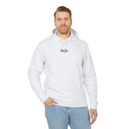 Surreal Sound Hoodie – Unisex Kapuzenpullover mit Lautsprecher-Auge Motiv im Black & White Kunststil