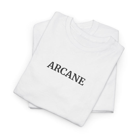 ARCANE T-Shirt (Brustprint) – Unisex Heavy Cotton Tee | Nachhaltige Streetwear aus 100% Baumwolle