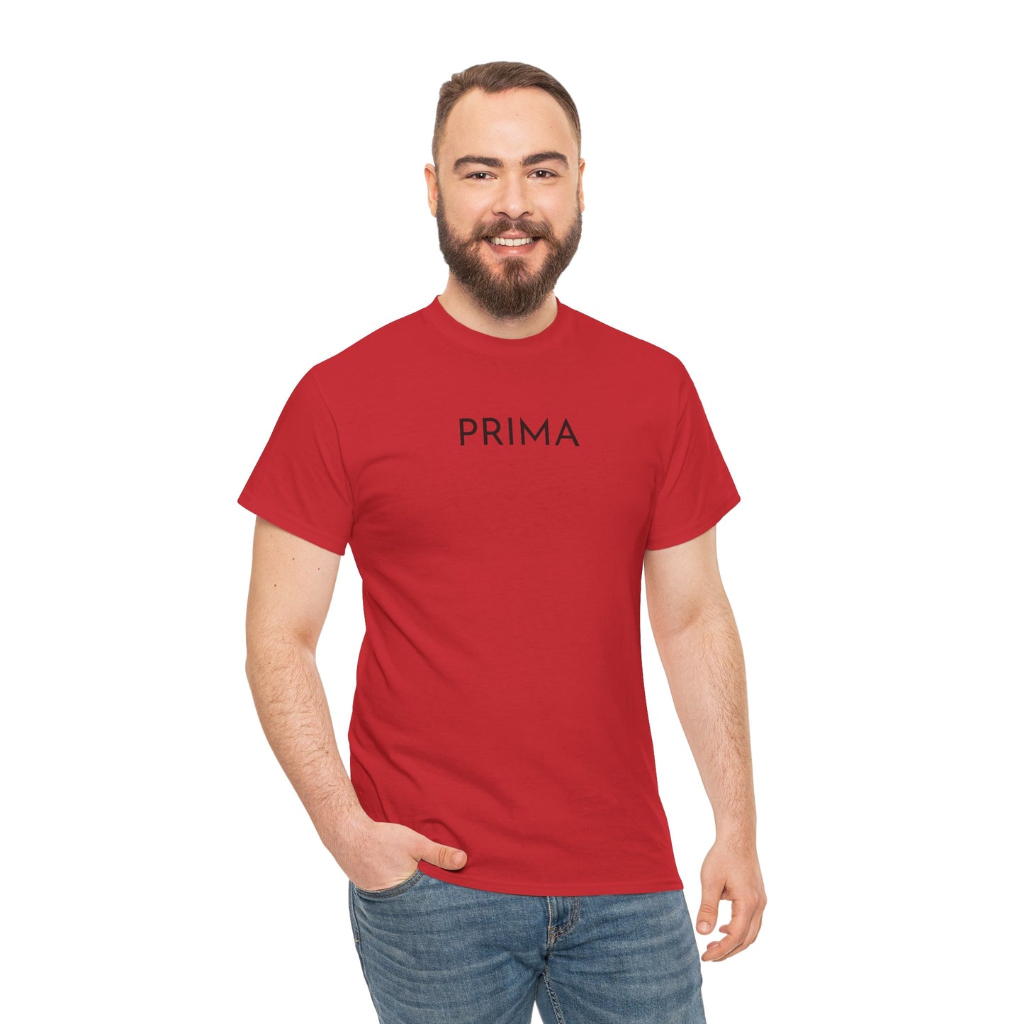 PRIMA T-Shirt (Brustprint) – Unisex Heavy Cotton Tee | Nachhaltige Streetwear aus 100% Baumwolle