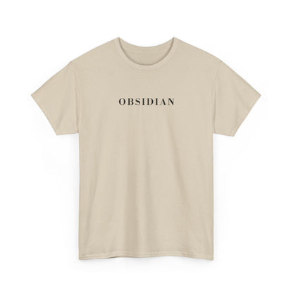 OBSIDIAN T-Shirt (Brustprint) – Unisex Heavy Cotton Tee | Nachhaltige Streetwear aus 100% Baumwolle