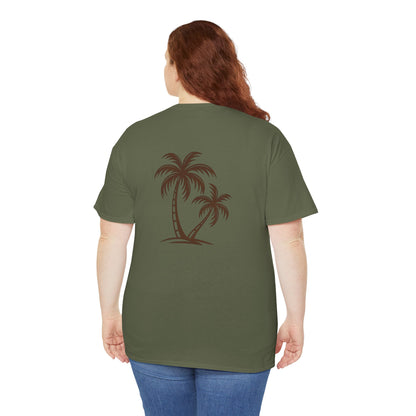 Palmen T-Shirt Unisex – Sommerliches Strandmotiv im Boho Look | Tropisches Design aus 100 % Baumwolle