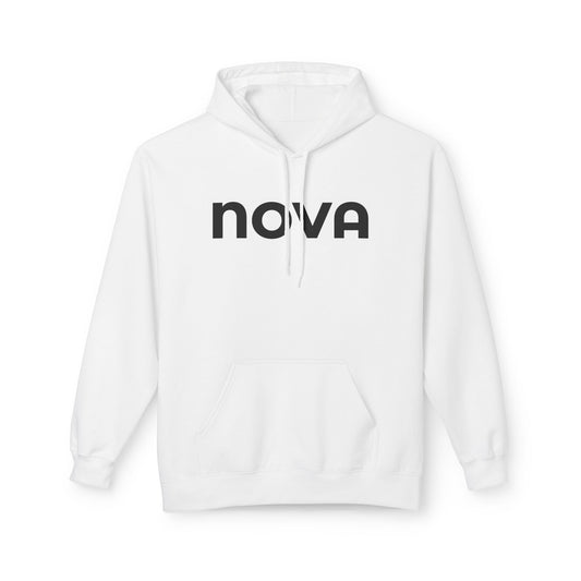 NOVA Hoodie Unisex (Brustprint) – Nachhaltiger Streetwear Kapuzenpullover aus Fleece mit Kängurutasche, Fair & OEKO-TEX zertifiziert