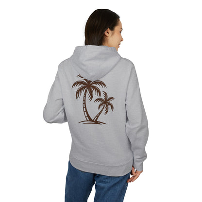 Palmen Hoodie Unisex (Rückenprint) – Tropischer Kapuzenpullover im Strand-Design | Sommerlicher Boho Look aus Baumwolle