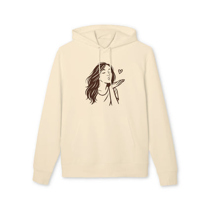 Kusshand Hoodie Unisex (Brustprint) – Romantischer Love Hoodie mit Herz Motiv, Stylisches Geschenk für Valentinstag & Paare