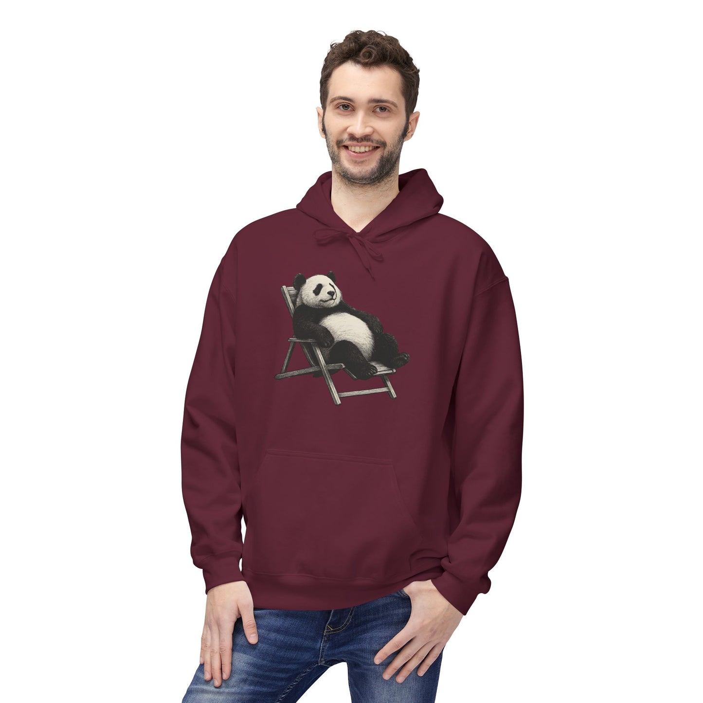 Chillender Panda (Brustprint) - Unisex Midweight Fleece | Nachhaltige Streetwear mit Komfort & Stil