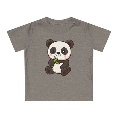 Baby T-Shirt „Cuddly Panda“ – Niedliches Panda-Motiv, Bio-Baumwolle, nachhaltige Babybekleidung für kleine Tierfreunde