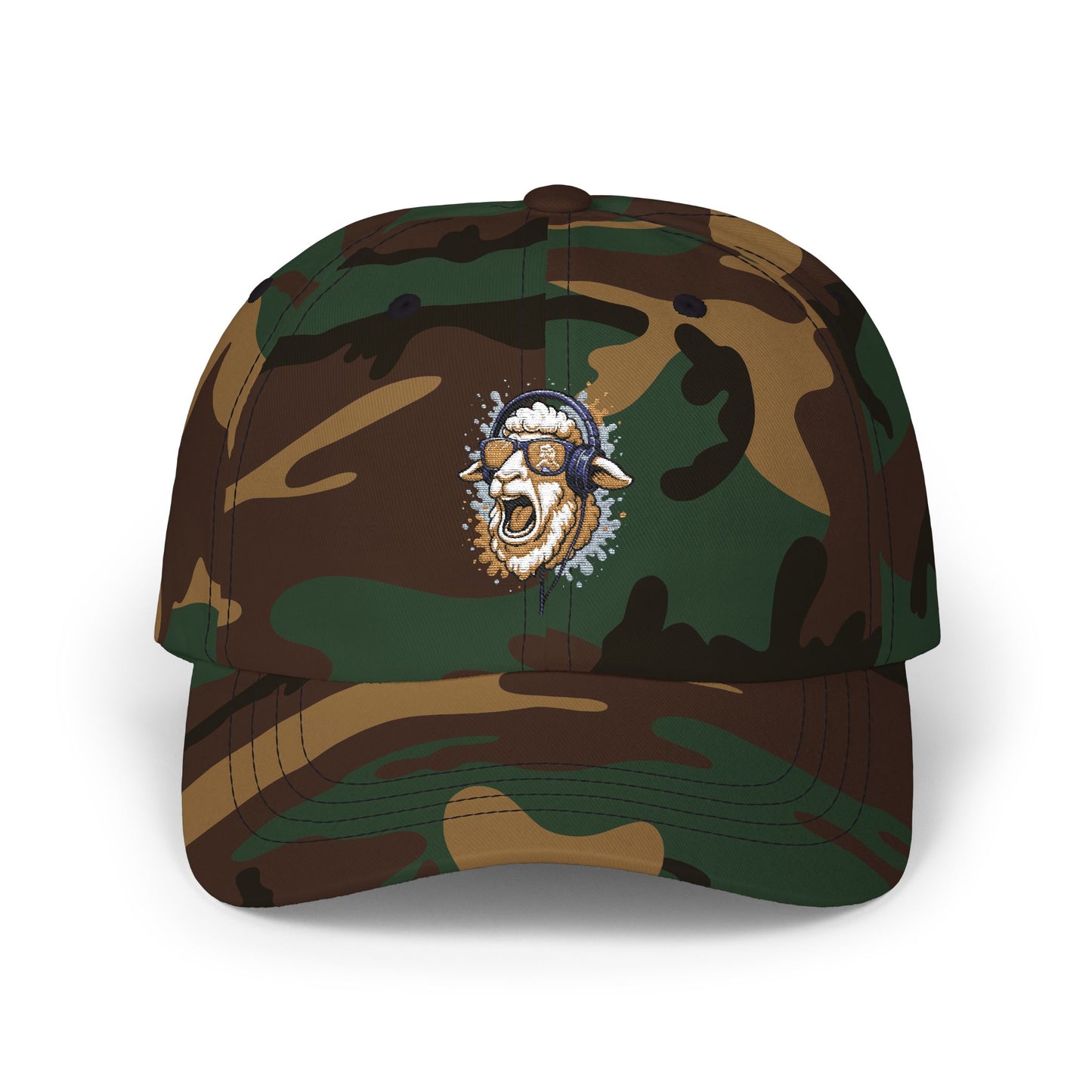 Lustige Schaf Cap – Unisex Basecap mit Kopfhörer-Schaf & Sonnenbrille – Coole Musik Snapback für Tierfreunde & Festival-Fans