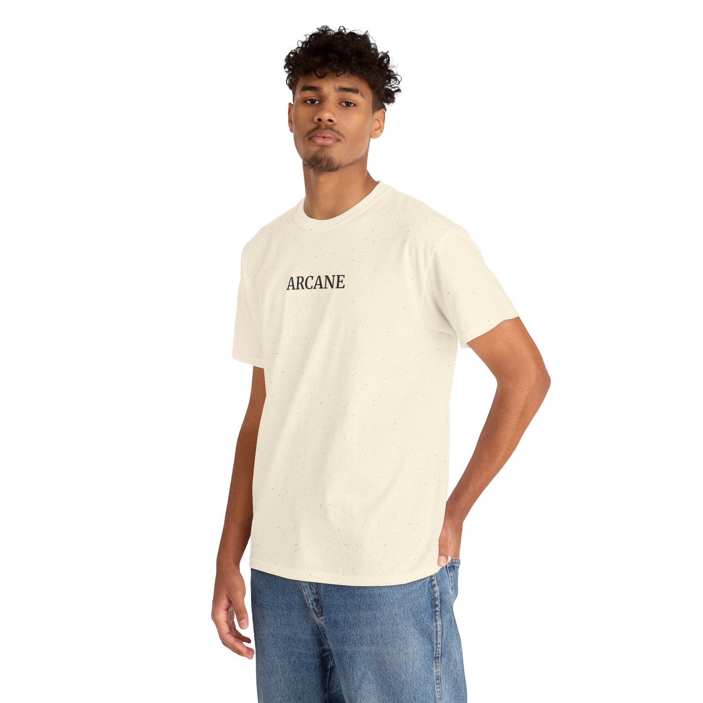 ARCANE T-Shirt (Brustprint) – Unisex Heavy Cotton Tee | Nachhaltige Streetwear aus 100% Baumwolle