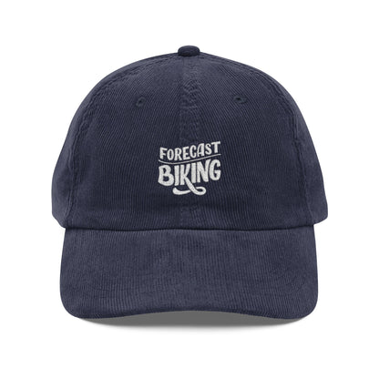 Forecast Biking Cord Cap – Retro Cord Basecap mit Stickerei - Good Vibes, Gift for Friends, Relaxed Fashion