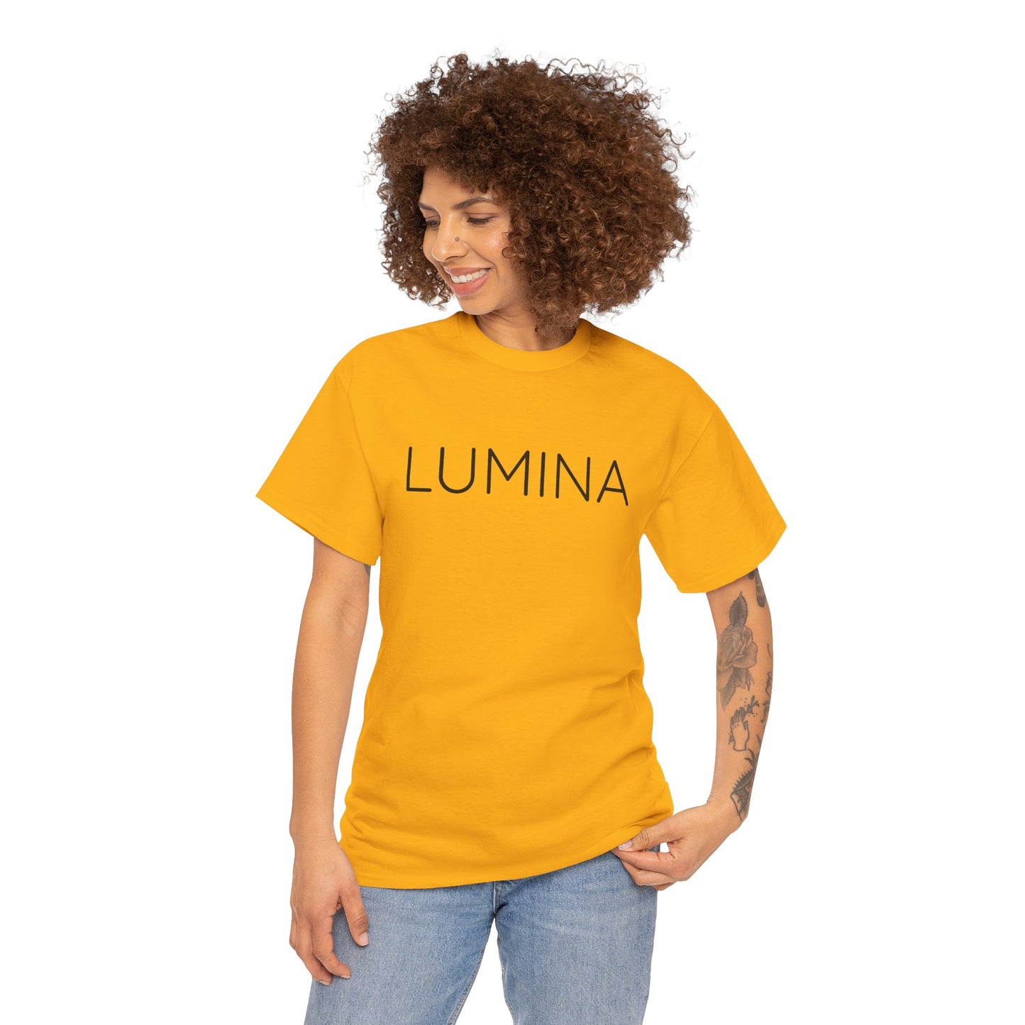 LUMINA T-Shirt Unisex (Brustprint) – Nachhaltiges Heavy Cotton Tee aus 100% Baumwolle, Streetwear Basic & Geschenkidee