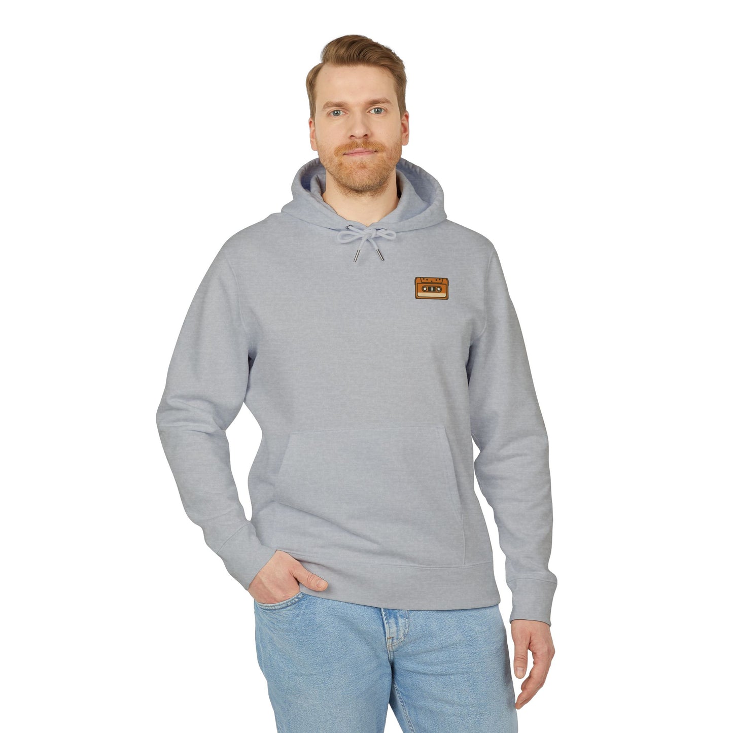 Retro Kassette Hoodie – Unisex Kapuzenpullover mit Tape-Logo vorn | Nostalgie Streetwear für Musikfans