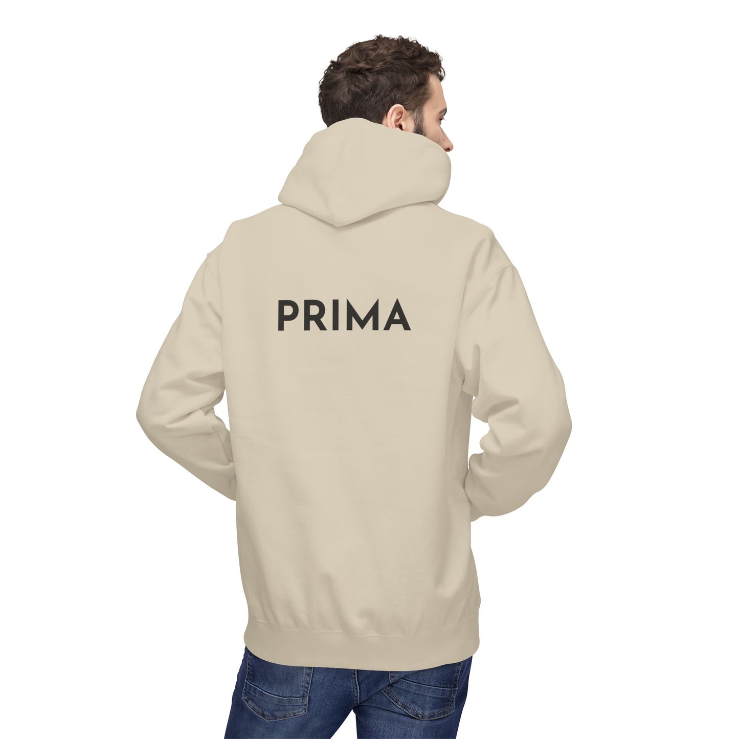 PRIMA Hoodie (Rückenprint) – Unisex Midweight Fleece | Nachhaltige Streetwear mit Komfort & Stil
