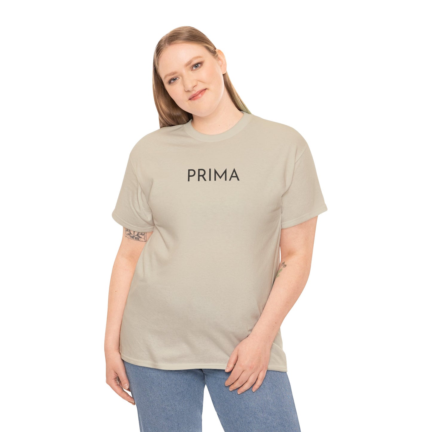 PRIMA T-Shirt (Brustprint) – Unisex Heavy Cotton Tee | Nachhaltige Streetwear aus 100% Baumwolle