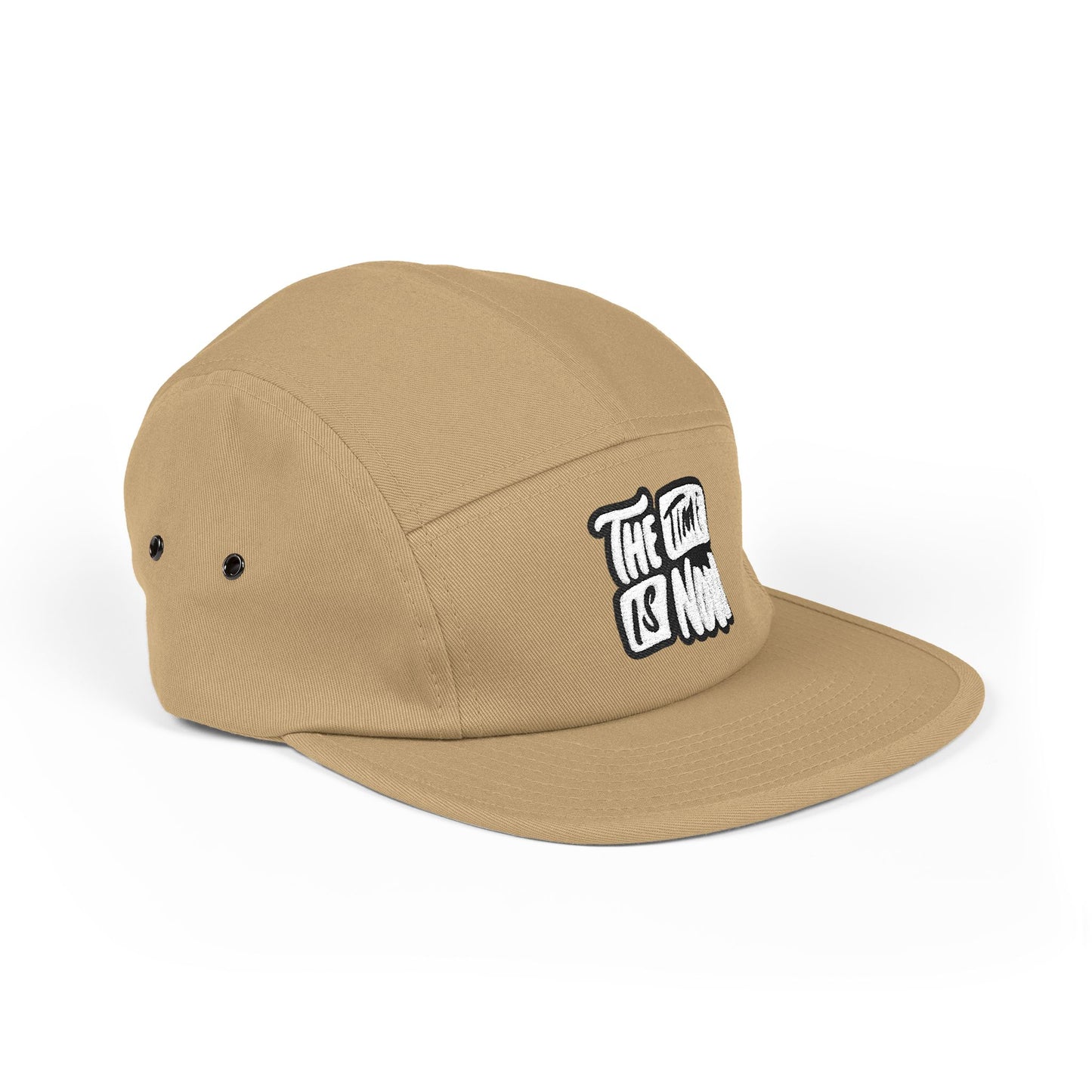 The Time is Now – 5-Panel Cap mit Stickerei