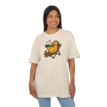 Chillente T-Shirt (Brustprint) – Lustiges Bier & Musik Motiv im Sommer-Look | Unisex Funshirt für Festival, Strand & Feierlaune
