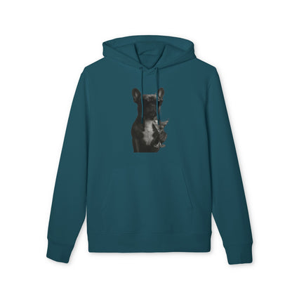 French Bulldog Hoodie (Brustprint) – Lustiger Kapuzenpullover mit Hund & Sonnenbrille – Unisex Streetwear mit Tiermotiv