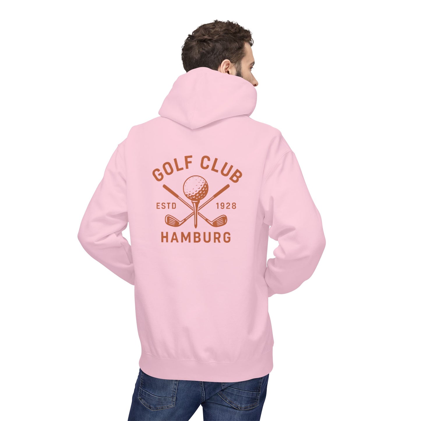 Vintage Golf Club Hamburg Hoodie (Rückenprint) – Retro Kapuzenpullover Estd. 1928 für Herren & Damen