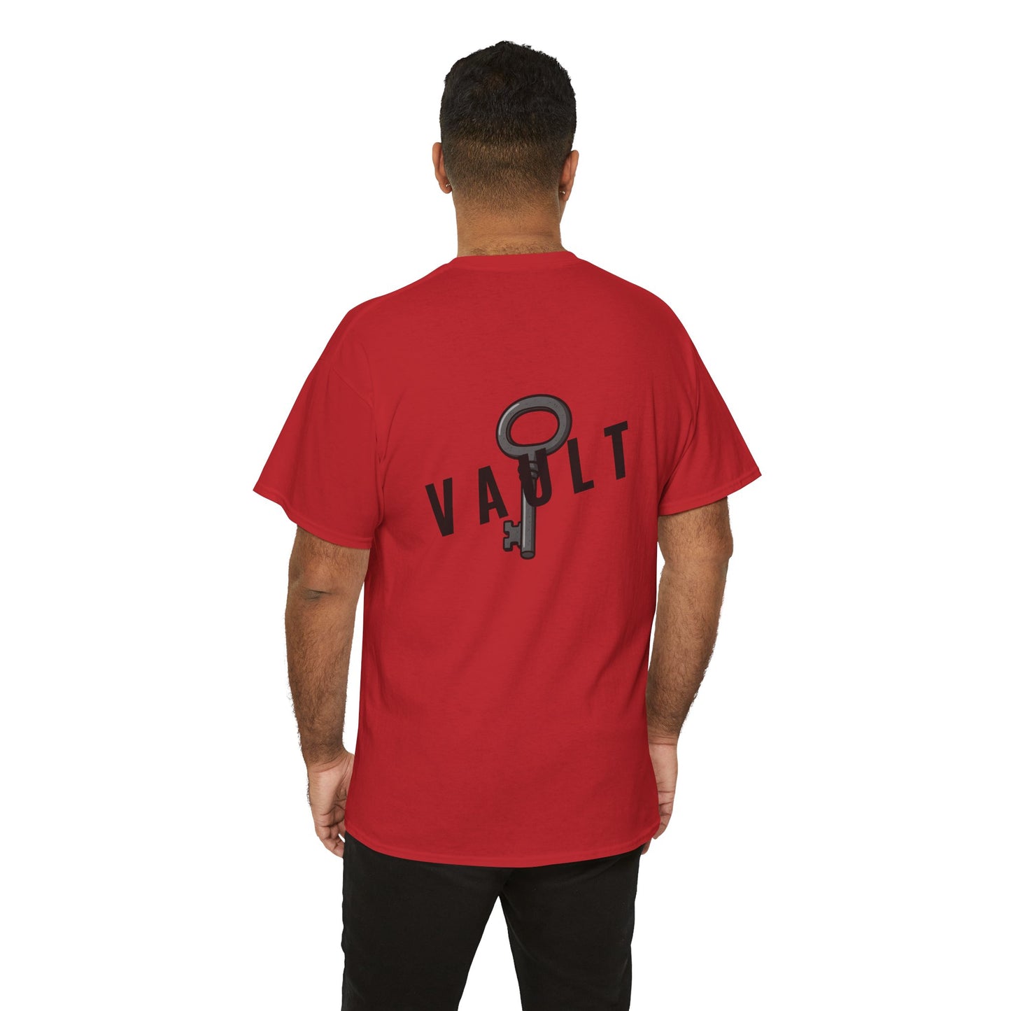 VAULT T-Shirt mit Schlüssel-Design (Rückenprint) – Unisex Heavy Cotton Tee | Nachhaltige Streetwear aus 100% Baumwolle