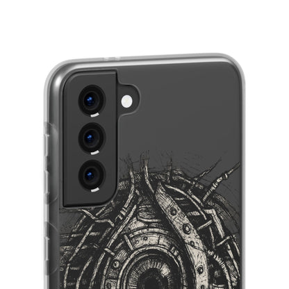 Biomechanisches Auge Handyhülle – Futuristisches Cyberpunk Design mit Zahnrädern & Kabeln | Schutzhülle für iPhone & Android