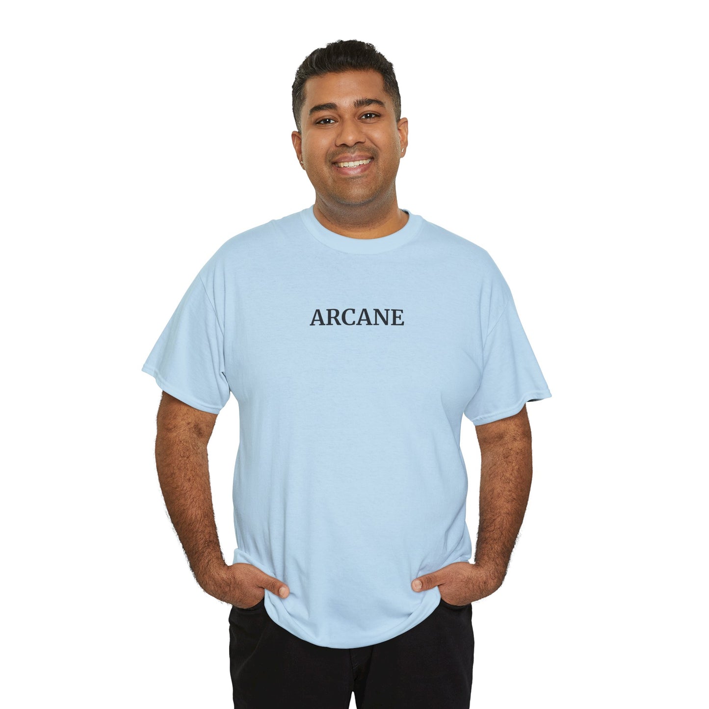 ARCANE T-Shirt (Brustprint) – Unisex Heavy Cotton Tee | Nachhaltige Streetwear aus 100% Baumwolle