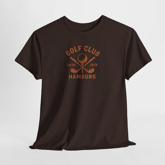 Vintage Golf Club Hamburg T-Shirt (Brustprint) – Estd. 1928 Retro Golfshirt für Herren & Damen