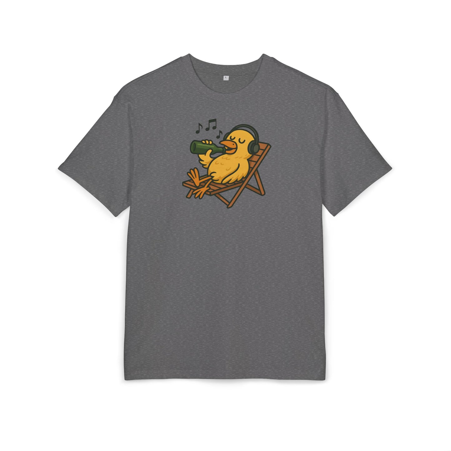 Chillente T-Shirt (Brustprint) – Lustiges Bier & Musik Motiv im Sommer-Look | Unisex Funshirt für Festival, Strand & Feierlaune