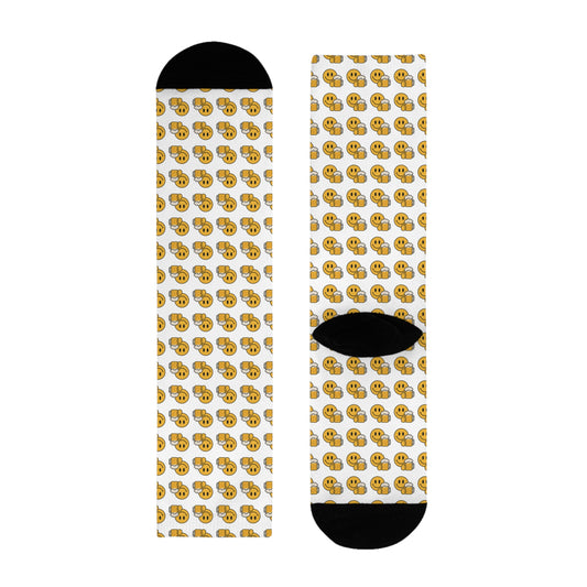 Bier Smiley Socken – Lustige Crew Socks für Männer & Frauen | Festival & Geschenkidee