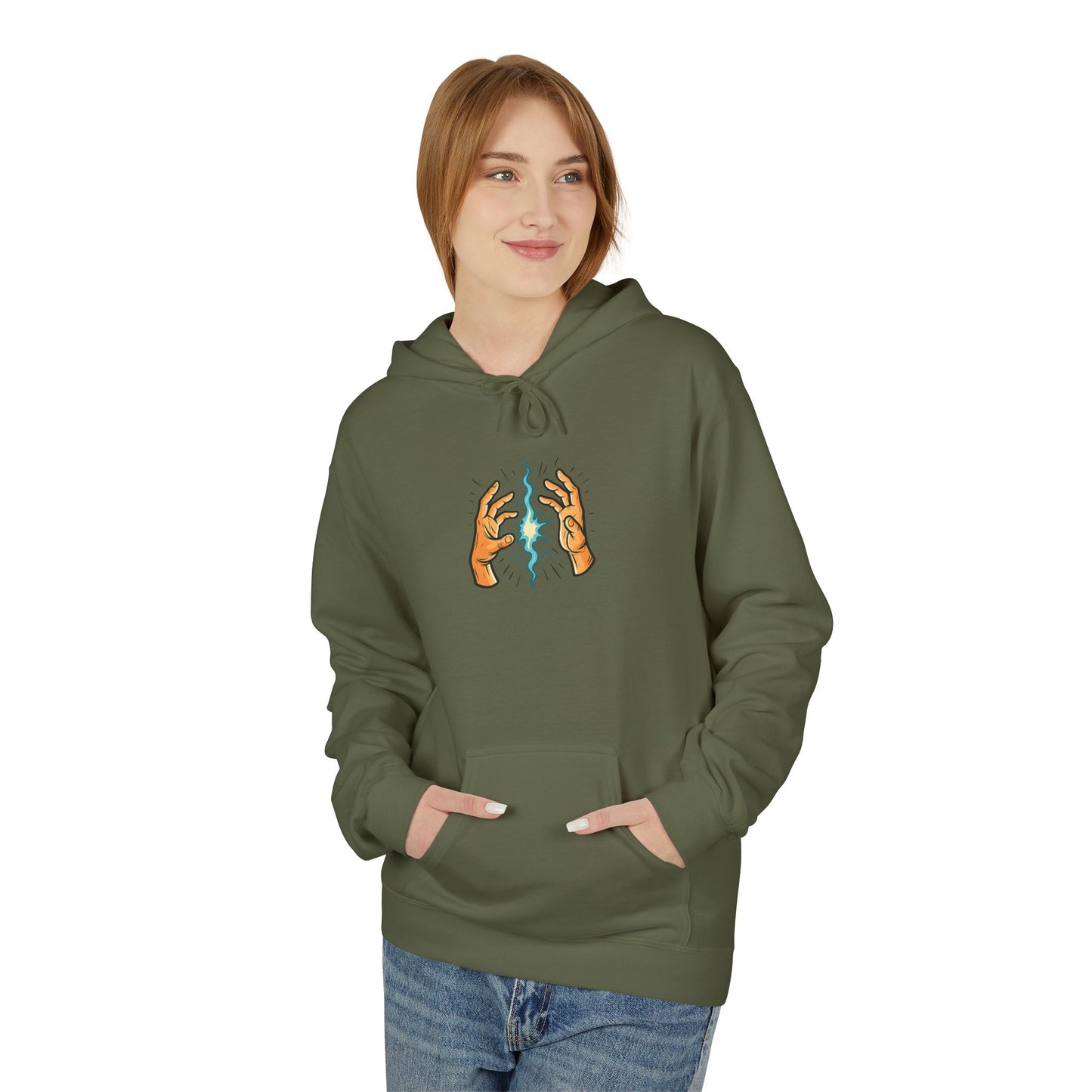 EXHALE Hoodie – Unisex Fleece Kapuzenpullover | Nachhaltige Streetwear mit Achtsamkeits-Statement