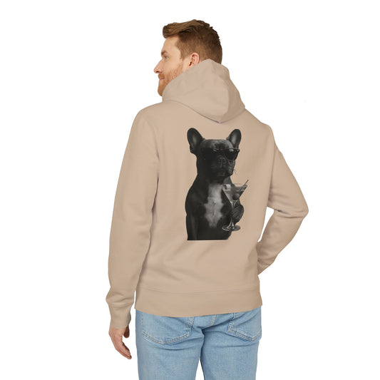 French Bulldog Hoodie (Rückenprint) – Lustiger Kapuzenpullover mit Hund & Sonnenbrille – Unisex Streetwear mit Tiermotiv