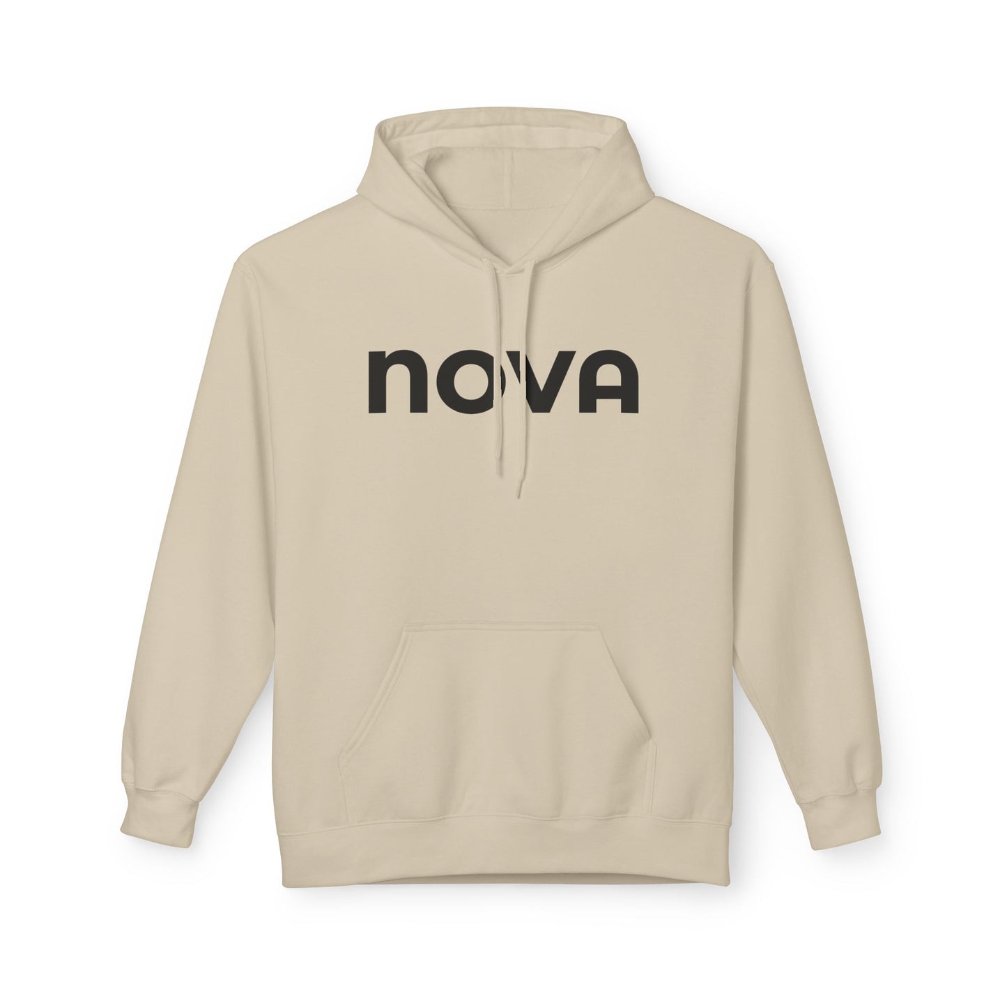 NOVA Hoodie Unisex (Brustprint) – Nachhaltiger Streetwear Kapuzenpullover aus Fleece mit Kängurutasche, Fair & OEKO-TEX zertifiziert