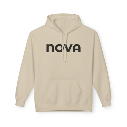 NOVA Hoodie Unisex (Brustprint) – Nachhaltiger Streetwear Kapuzenpullover aus Fleece mit Kängurutasche, Fair & OEKO-TEX zertifiziert