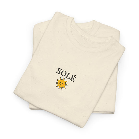 SOLÉ T-Shirt (Brustprint) – Unisex Heavy Cotton Tee | Nachhaltige Streetwear aus 100% Baumwolle