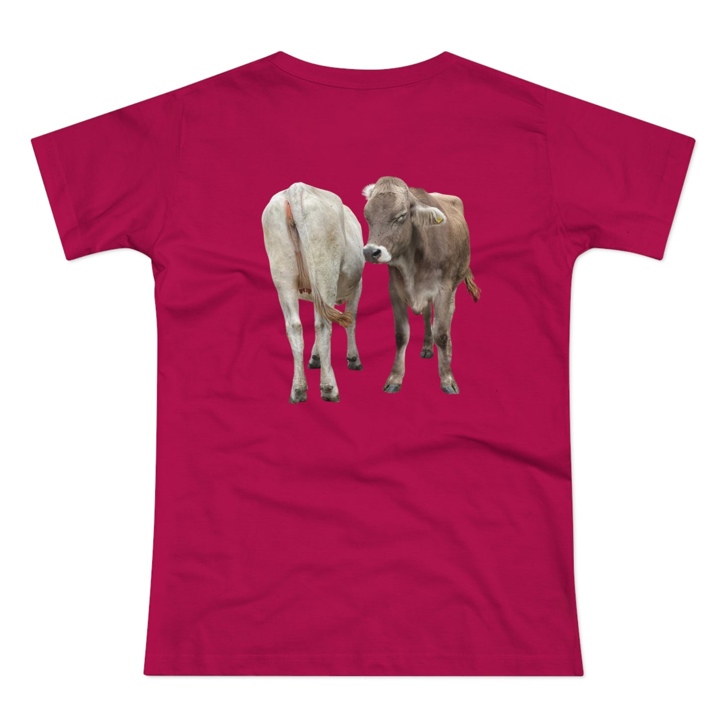 Zwei Kühe - Ein Blick zurück | Lustiges T-Shirt für Tierfreunde & Landeier mit Stil
