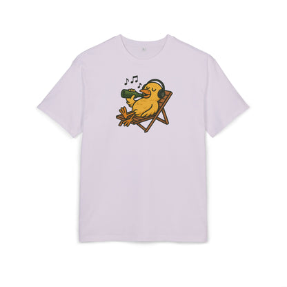 Chillente T-Shirt (Brustprint) – Lustiges Bier & Musik Motiv im Sommer-Look | Unisex Funshirt für Festival, Strand & Feierlaune